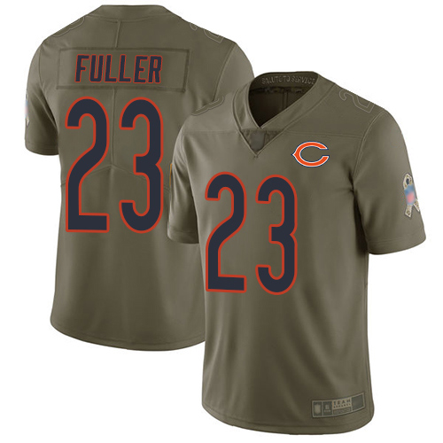 Chicago Bears Limited Olive Men Kyle Fuller Jersey NFL Football #23 2017 Salute to Service->youth nfl jersey->Youth Jersey